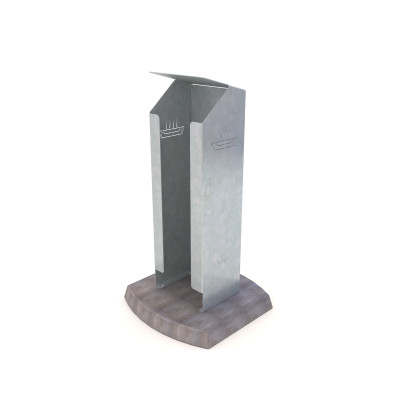 HAGS Disposable Grill Waste Bin Reco Single Standard - Freestanding (Colour: Galvanized)