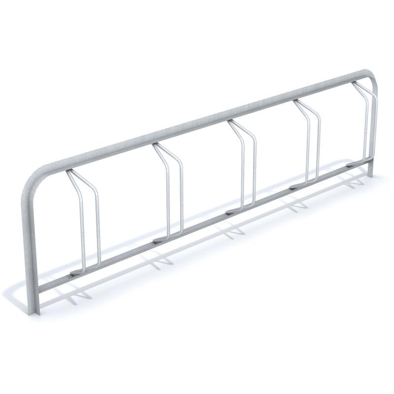HAGS Etta Bike Rack for 5 Bikes for Setting in Concrete Standard Front view