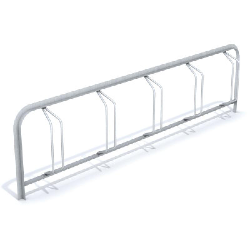 HAGS Etta Bike Rack for 5 Bikes for Setting in Concrete Standard (Color: Galvanized) (8003531)