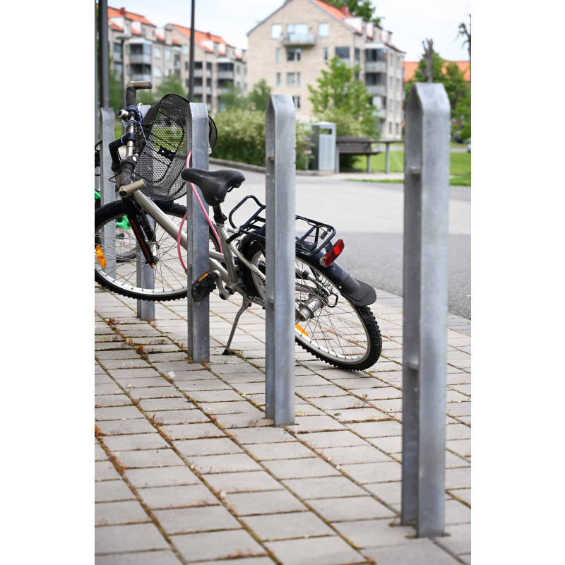 HAGS bicycle stand Zeta Standard - for setting in concrete (color: galvanized)