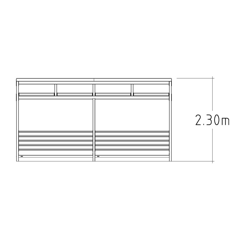 HAGS Bicycle Shelter / Bicycle Box / Bicycle Garage Capella Curved Plastic Roof with Steel PostsStandard - For Burying (Colour: Galvanized) (8043686)