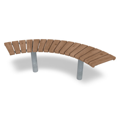 HAGS Curved Bench 90° Sofiero Thermo Standard - For Concreting (Colour: Galvanized)