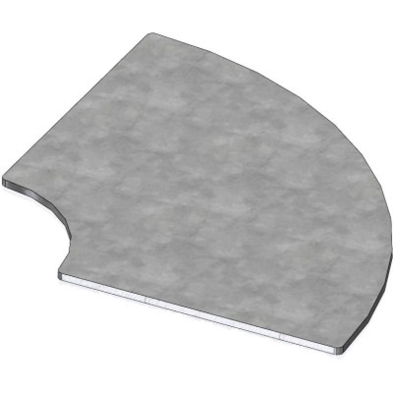 HAGS Birka Standard Modular Connector (Color: Galvanized | 90° Curve) (8003226)