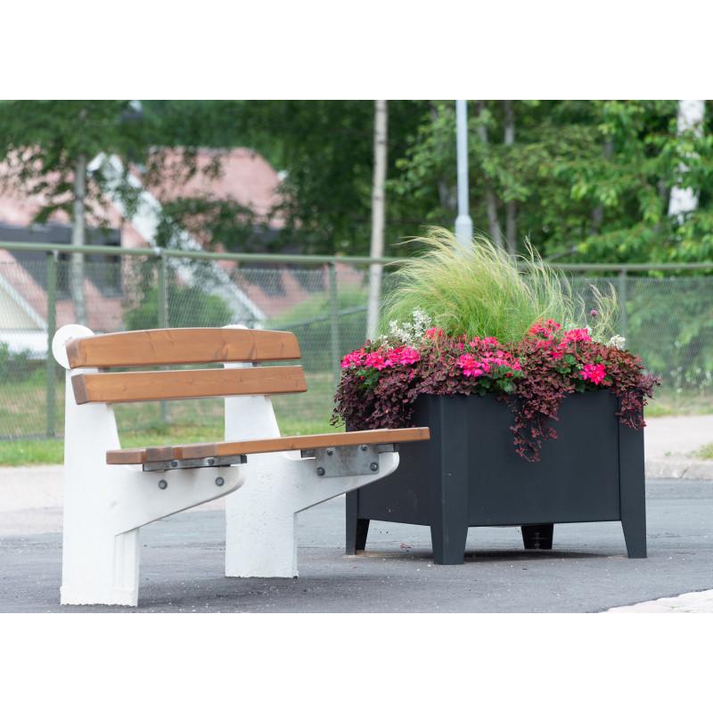 HAGS Brahe Standard Park Bench (Color: Dark Brown | Concrete Foundation) (8042472)