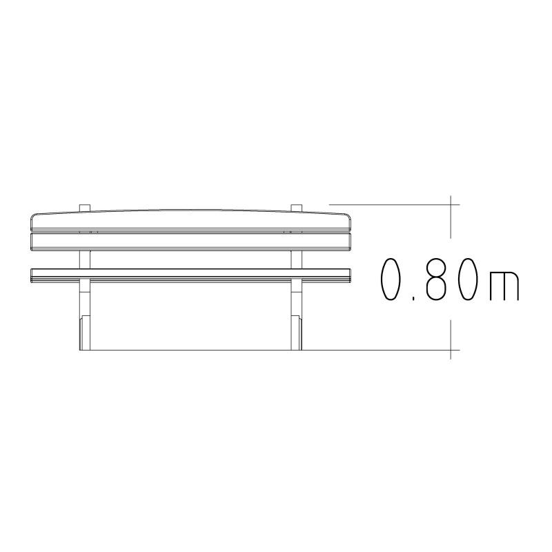 HAGS Brahe Standard Park Bench (Color: Dark Brown | Concrete Foundation) (8042472)