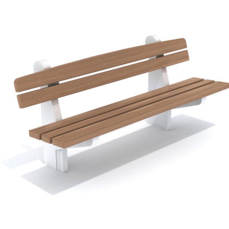 HAGS Brahe Standard Park Bench (Color: Dark Brown | Concrete Foundation) (8042472)