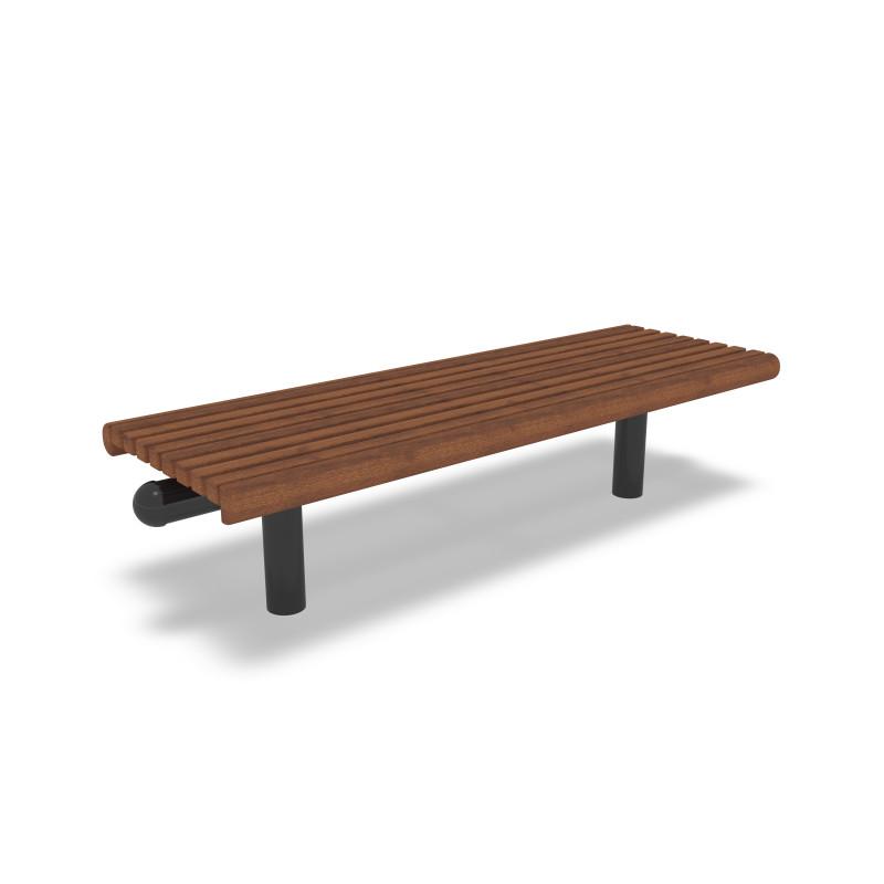 HAGS City-Form Standard Park Bench for Setting in Concrete (Color: Brown/Black) (8037067)