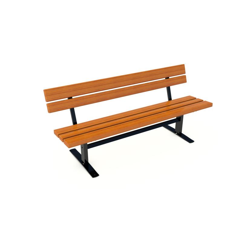 HAGS Ekeby Hardwood Standard Park Bench Front view