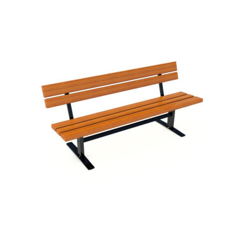 HAGS Ekeby Hardwood Standard Park Bench (Color: Black | Hardwood) (8058459)