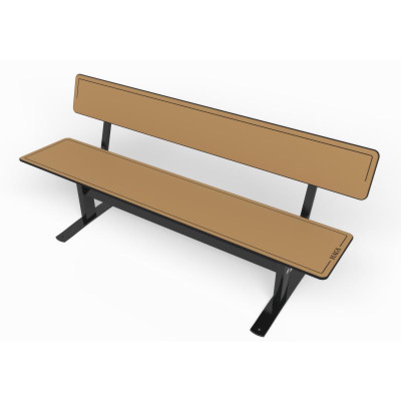 HAGS Ekeby HPL Standard Park Bench (Color: Beige/Black) (8101286)