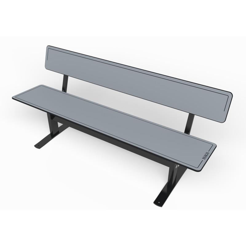 HAGS Ekeby HPL Standard Park Bench Front view