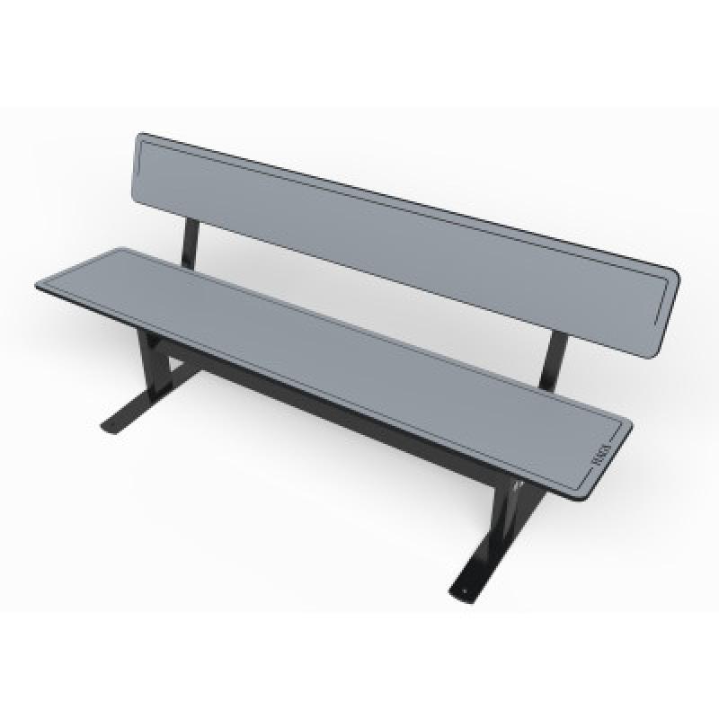 HAGS Ekeby HPL Standard Park Bench (Color: Grey/Black) (8101285)