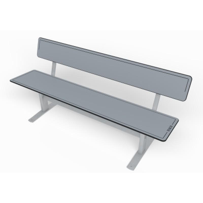 HAGS Ekeby HPL Standard Park Bench (Color: Grey/Galvanized) (8101288)
