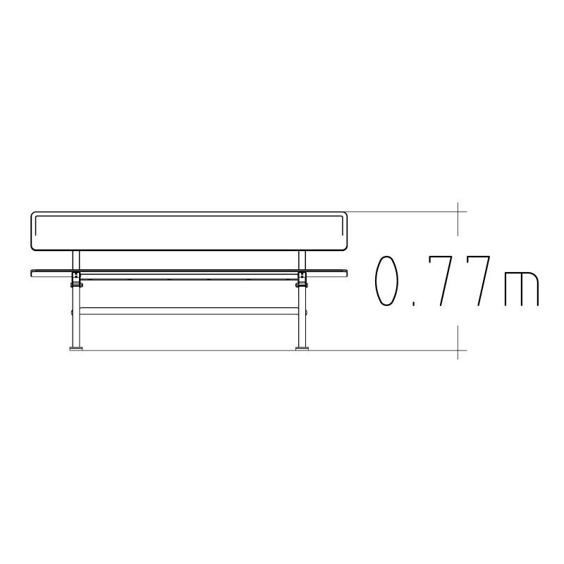 HAGS Ekeby HPL Standard Park Bench (Color: Green/Black) (8101284)