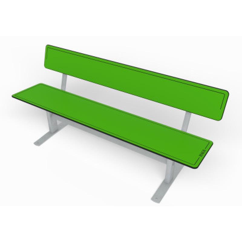HAGS Ekeby HPL Standard Park Bench (Color: Green/Galvanized) (8101287)
