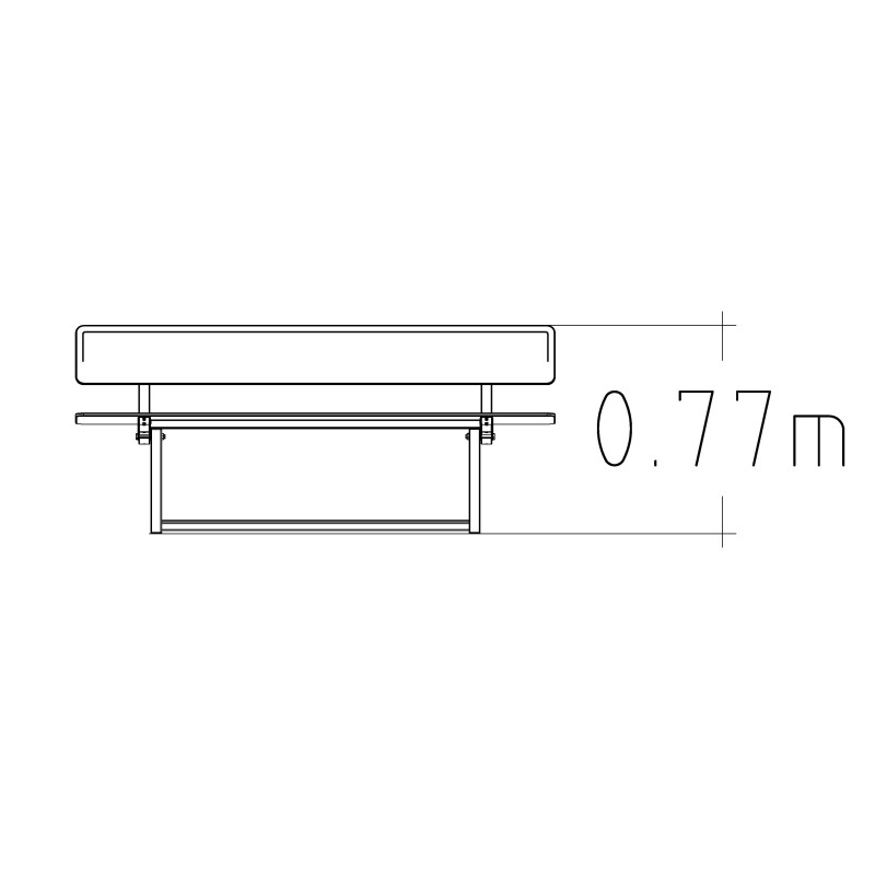 HAGS Ekeby HPL Standard Stackable Park Bench (Color: Beige/Black) (8101557)