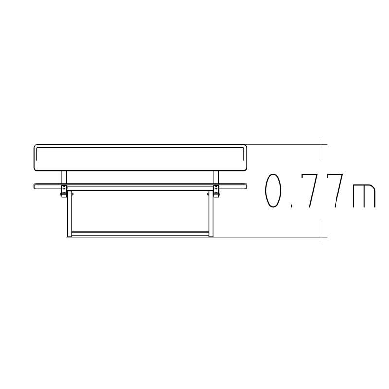 HAGS Ekeby HPL Standard Stackable Park Bench (Color: Grey/Black) (8101556)
