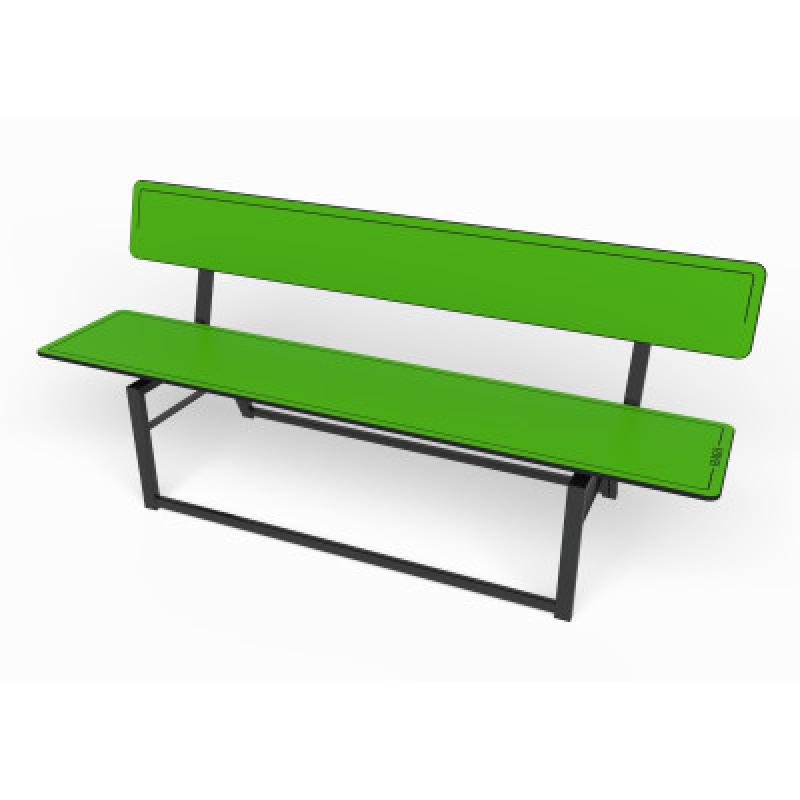HAGS Ekeby HPL Standard Stackable Park Bench (Color: Green/Black) (8101555)