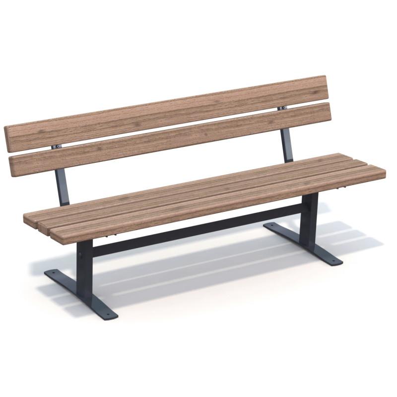 HAGS Ekeby Standard Park Bench (Color: Brown/Black) (8037004)