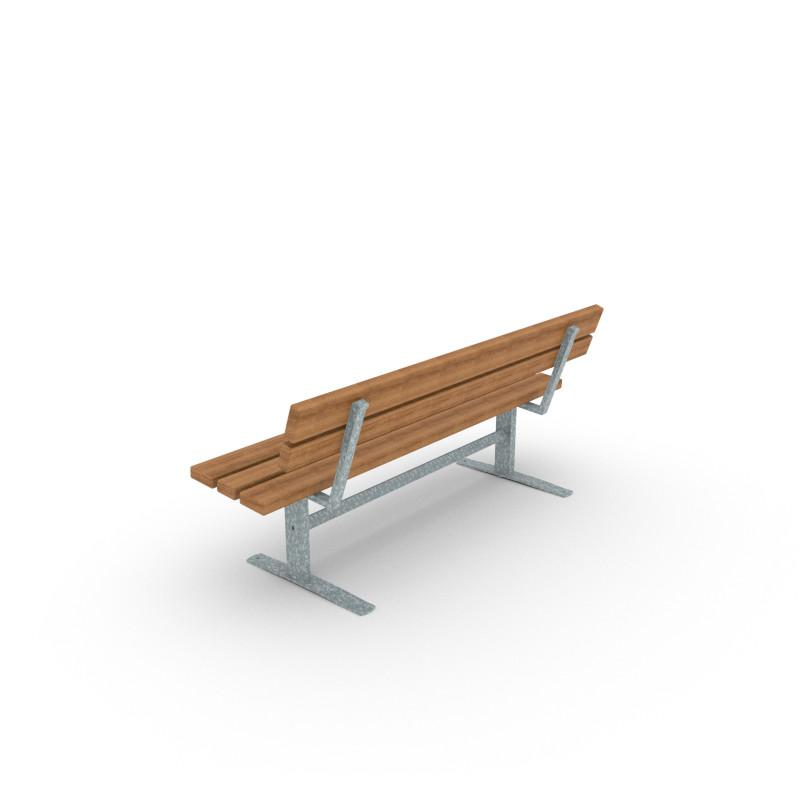 HAGS Ekeby Standard Park Bench (Color: Brown/Galvanized) (8037007)