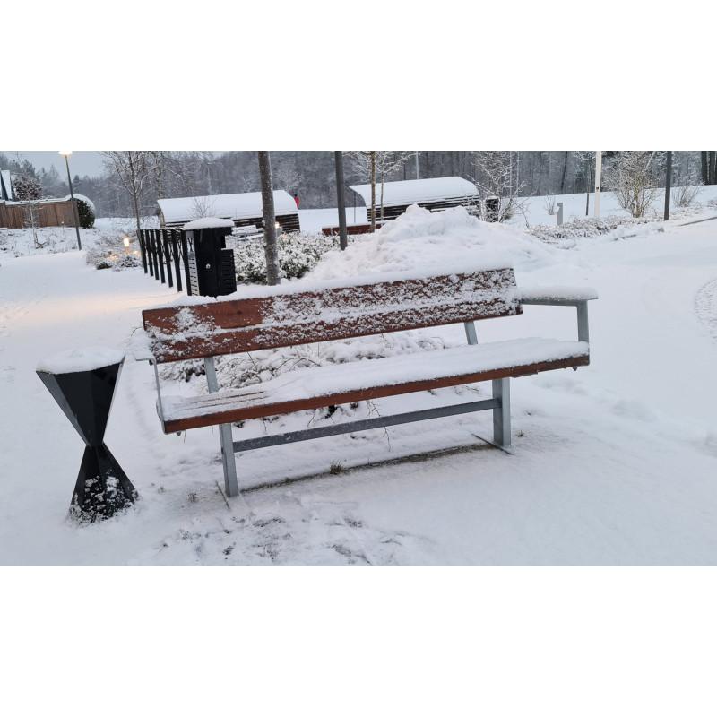 HAGS Ekeby Standard Park Bench (Color: Brown/Galvanized) (8037007)