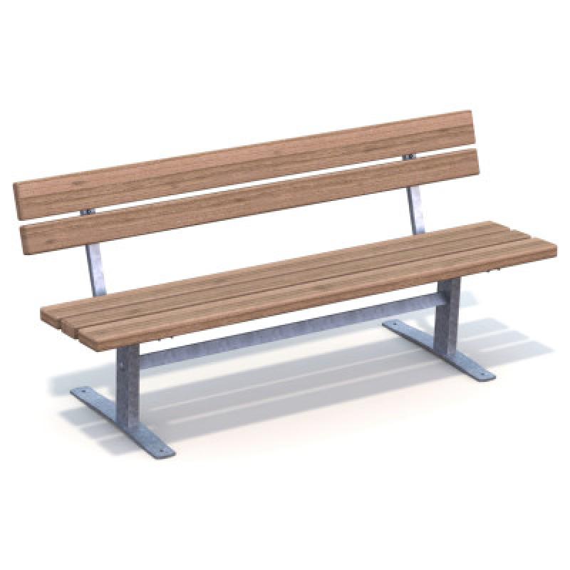 HAGS Ekeby Standard Park Bench (Color: Brown/Galvanized) (8037007)