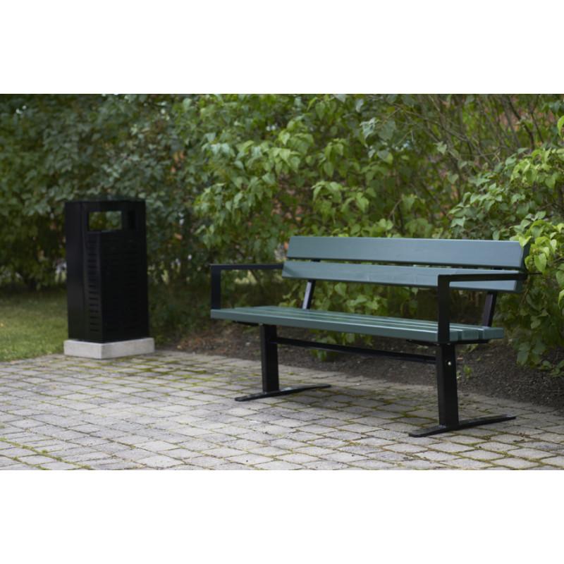 HAGS Ekeby Standard Park Bench (Color: Green/Black) (8037020)