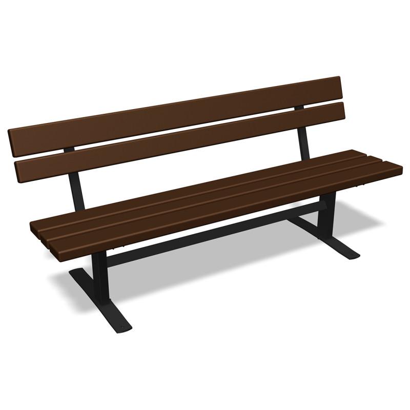 HAGS Ekeby Standard Park Bench (Color: Black | Recycled Plastic) (8064304)