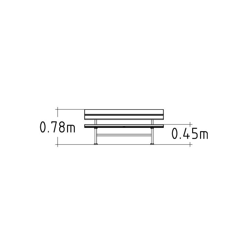 HAGS Ekeby Standard Park Bench (Color: Black | Recycled Plastic) (8064304)