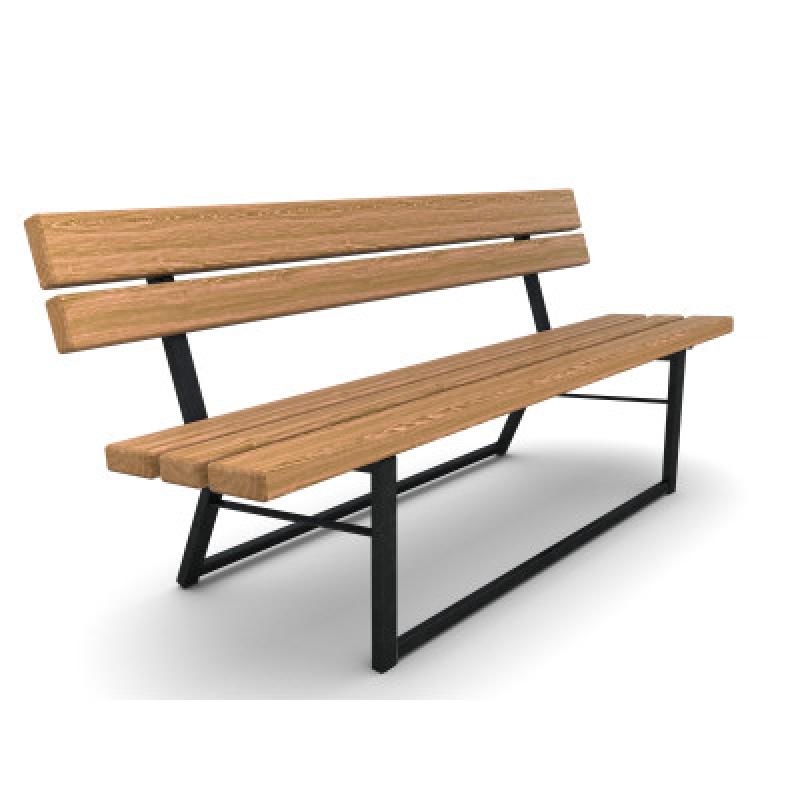 HAGS Ekeby Standard Stackable Park Bench (Color: Brown/Black) (8043054)