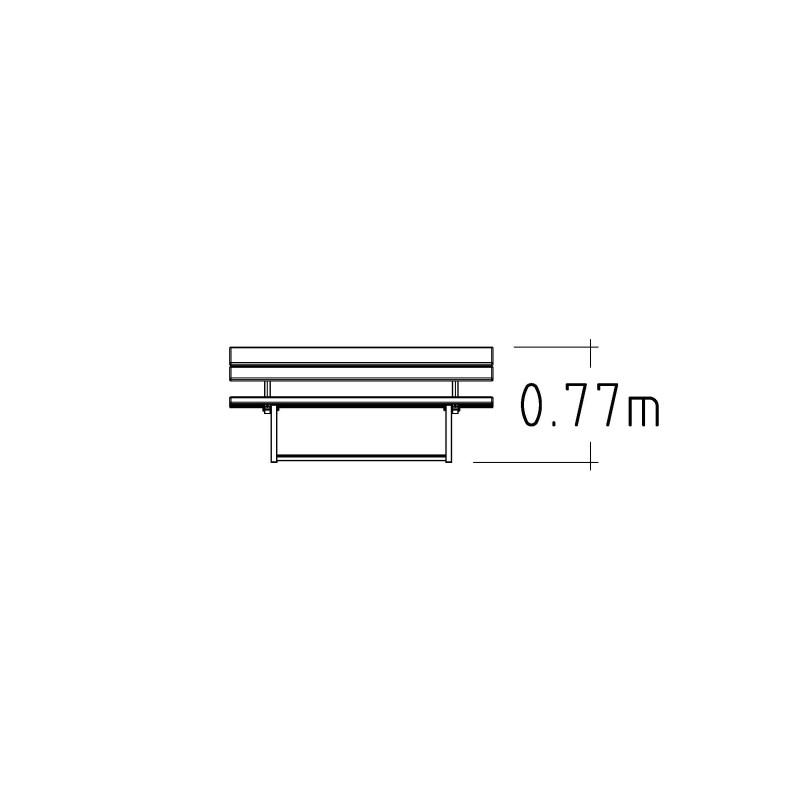 HAGS Ekeby Standard Stackable Park Bench (Color: Brown/Galvanized) (8042424)