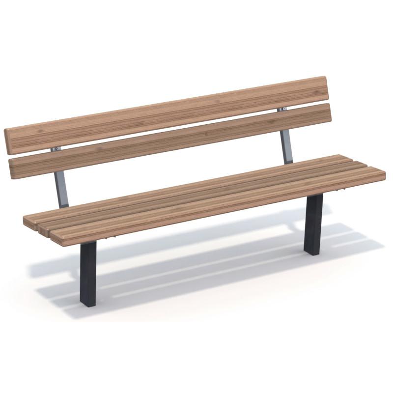 HAGS Ekeby Standard Park Bench for Setting in Concrete Front view