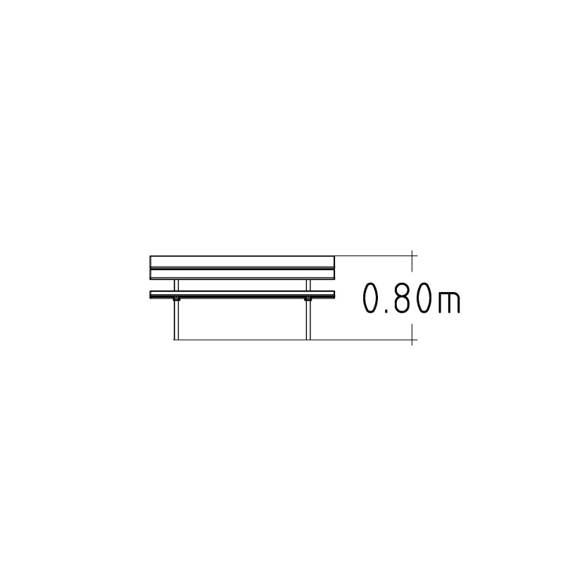 HAGS Ekeby Standard Park Bench for Setting in Concrete (Color: Green/Black) (8037018)