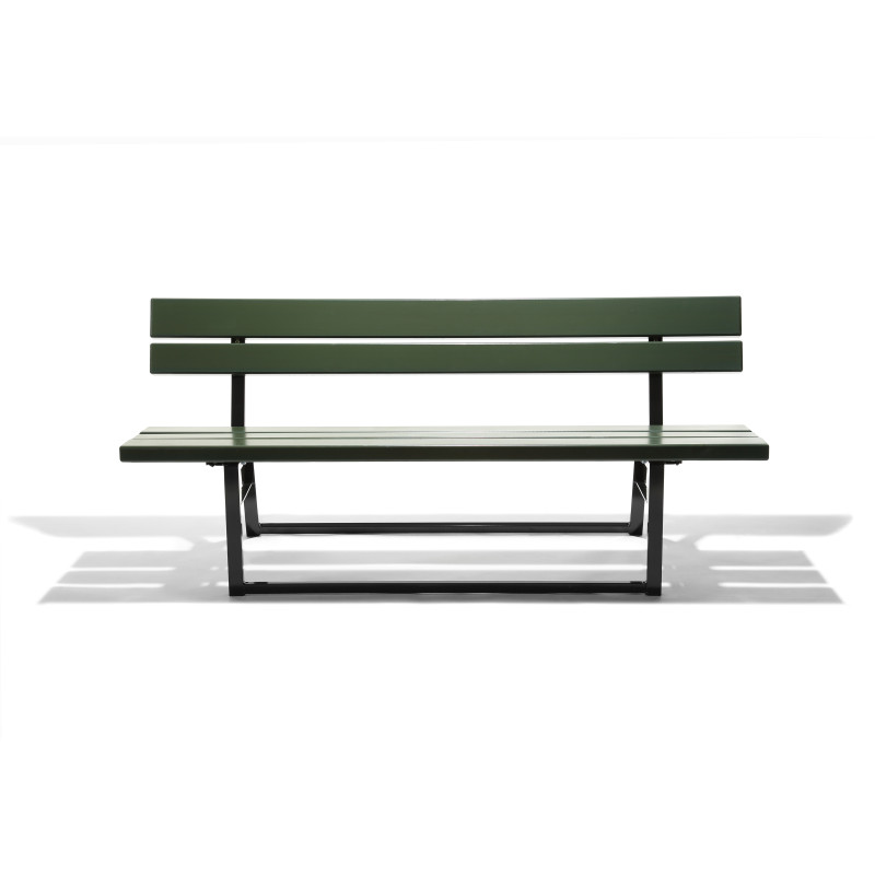 HAGS Park Bench Ekeby Stackable Standard - Freestanding (Colour: Green/Black)