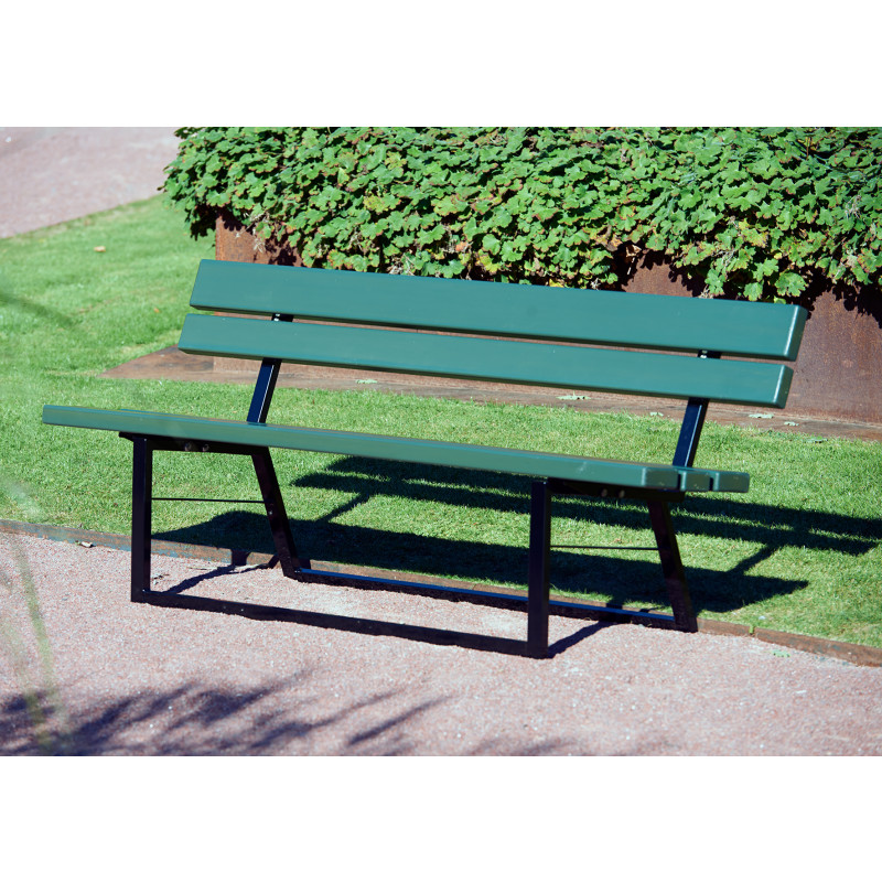 HAGS Park Bench Ekeby Stackable Standard - Freestanding (Colour: Green/Black)