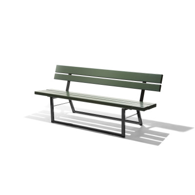 HAGS Park Bench Ekeby Stackable Standard - Freestanding (Colour: Green/Black)