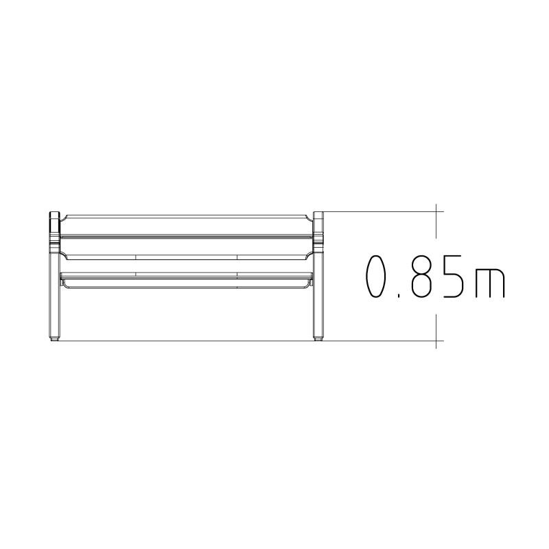 HAGS England Standard Park Bench (Color: Dark Brown) (8037811)