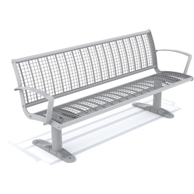 HAGS Park Bench Esplanad Standard - Freestanding (Colour: Silver) (8003205)
