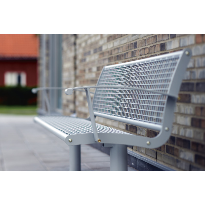 HAGS Park Bench Esplanad Standard - For Concreting (Colour: Silver) (8003211)