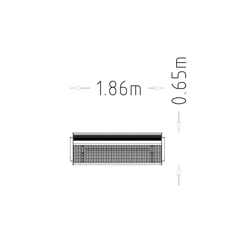 HAGS Park Bench Esplanad Standard - For Concreting (Colour: Silver) (8003211)