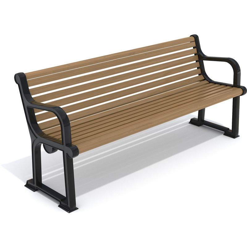 HAGS Gripsholm Standard Park Bench Front view