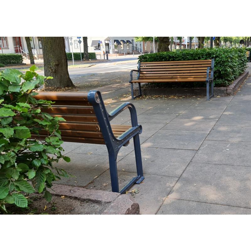 HAGS Gripsholm Standard Park Bench (Color: Dark Brown/Black) (8037041)