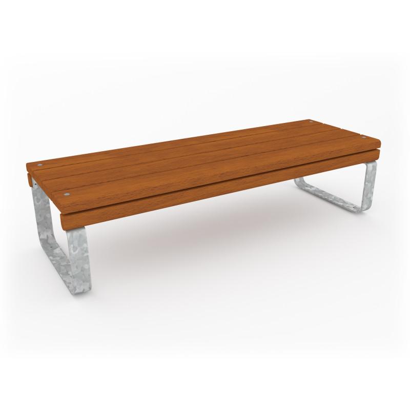 HAGS Rosenlund Hardwood Standard Park Bench Front view