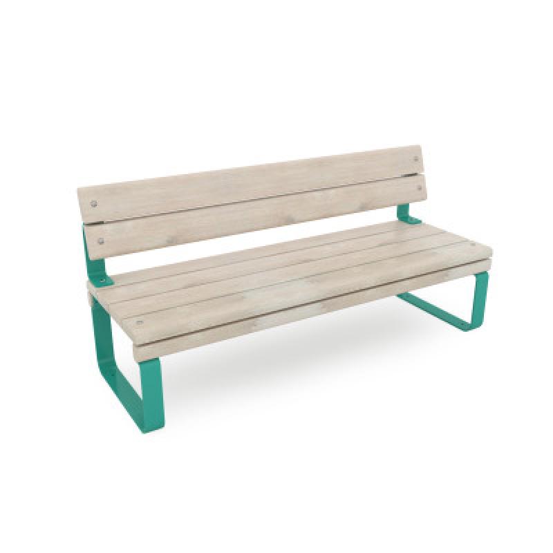HAGS Rosenlund Standard Park Bench with Backrest (Color: Green/Cream White) (8076997)