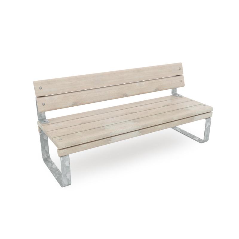 HAGS Rosenlund Standard Park Bench with Backrest Front view