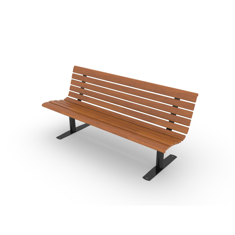 HAGS Park Bench Sofiero Hardwood Standard - Freestanding (Colour: Brown/Black)