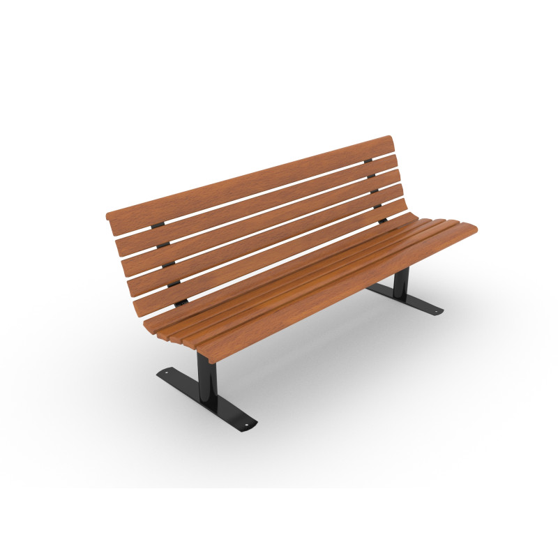 HAGS Park Bench Sofiero Hardwood Standard - Freestanding (Colour: Brown/Black)