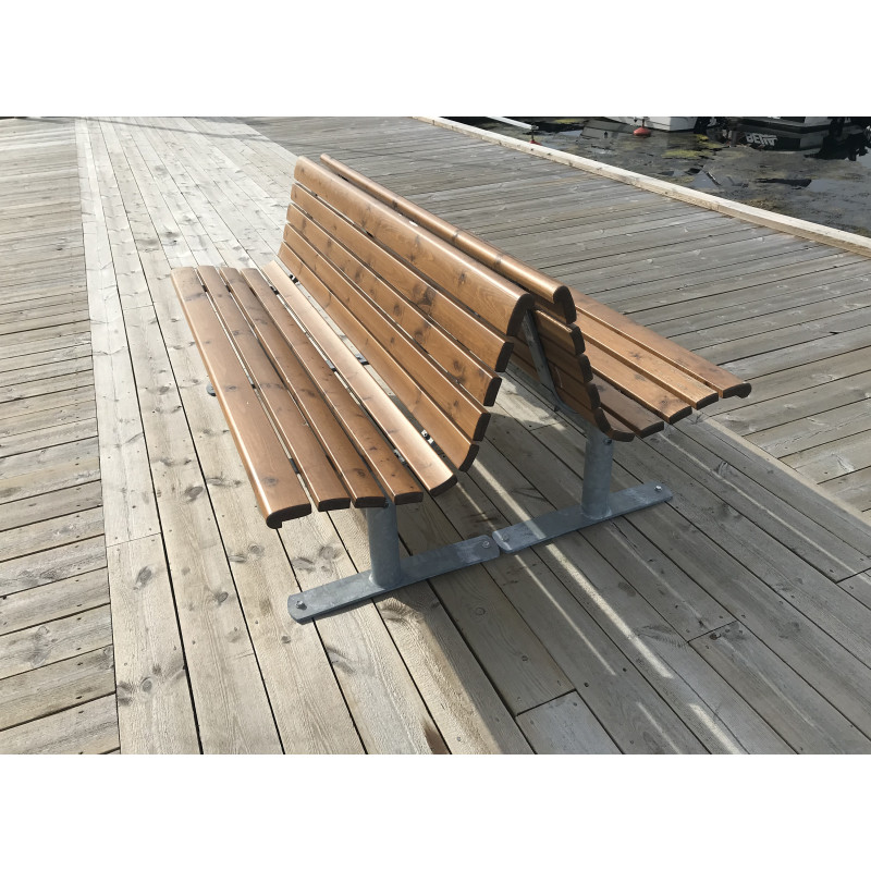HAGS Park Bench Sofiero Standard - Freestanding (Colour: Dark Brown/Black)