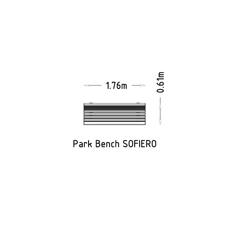 HAGS Park Bench Sofiero Standard - Freestanding (Colour: Green/Black)