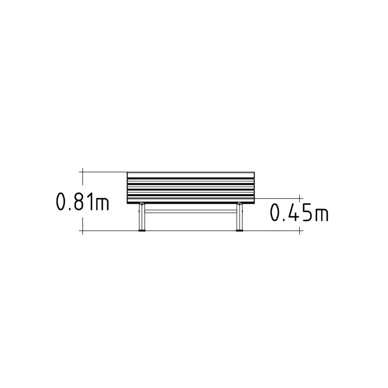 HAGS Sofiero Standard park bench - for setting in concrete (color: dark brown/black)